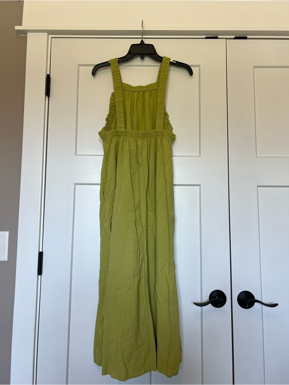 Lime Green Ruffled Strap Maxi Dress - Picture 3 of 5